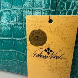 Patricia Nash Bonifati Leather Distressed Vintage Croc Collection frame bag.